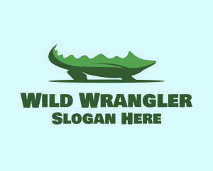 Green Wild Alligator logo design