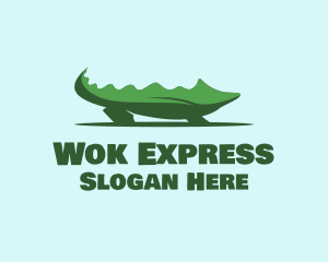 Green Wild Alligator logo design