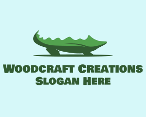 Green Wild Alligator logo design