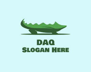 Green Wild Alligator logo design