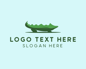 Green Wild Alligator logo design