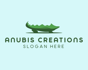 Green Wild Alligator logo design