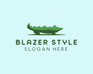 Green Wild Alligator logo design