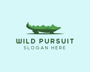 Green Wild Alligator logo design