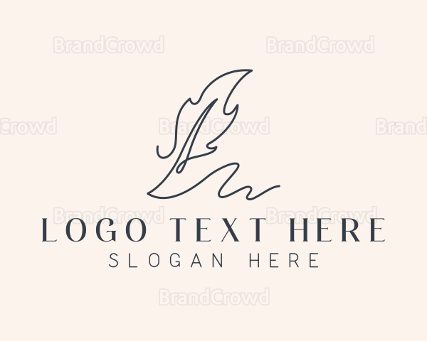 Feather Quill Writing Logo