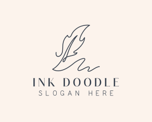 Feather Quill Writing  logo design