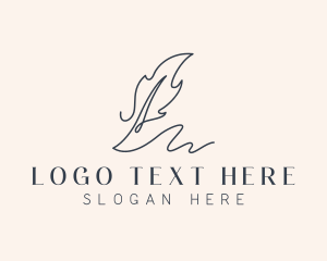 Feather Quill Writing  Logo