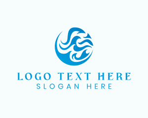 Seaside - Ocean Water Wave logo design