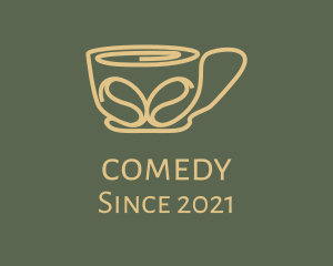 Coffee - Yellow Monoline Mug logo design