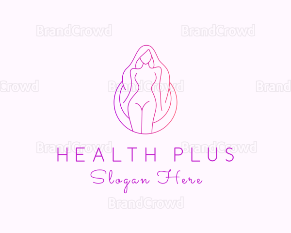 Gradient Nude Lady Logo