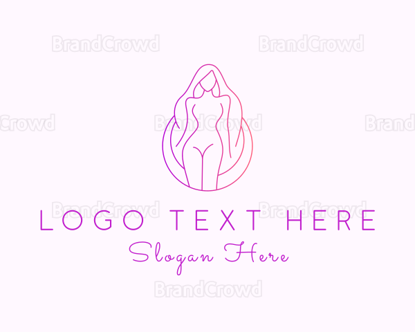 Gradient Nude Lady Logo