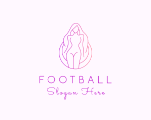 Sexy - Gradient Nude Lady logo design