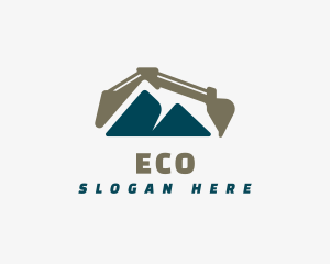 Quarry - Mountain Backhoe Construction logo design