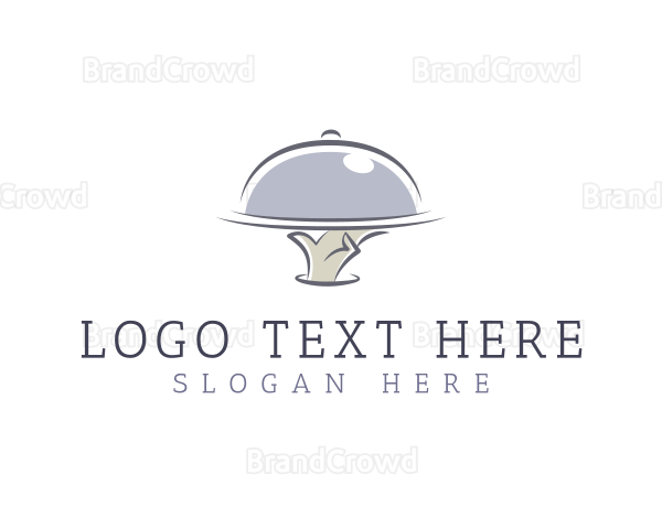 Waiter Hand Tray Logo