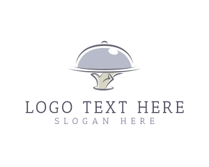 Restaurant - Waiter Hand Tray logo design