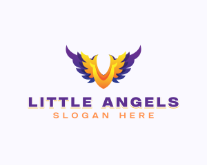 Angel Wings Support Charity logo design