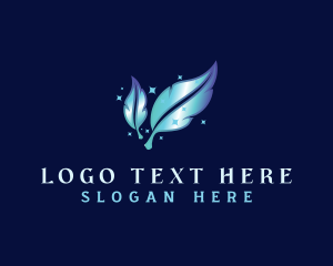 Poem - Magic Feather Quill logo design