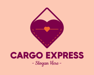 Carrier - Purple Heart Bag logo design