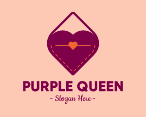 Purple Heart Bag  logo design