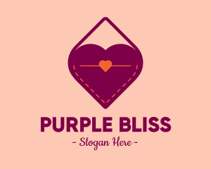 Purple Heart Bag  logo design