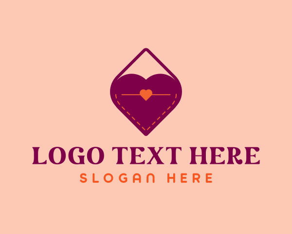 Carrier - Purple Heart Bag logo design