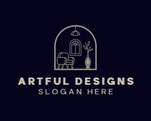 Interior Design Furniture Decor logo design