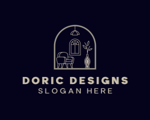 Interior Design Furniture Decor logo design