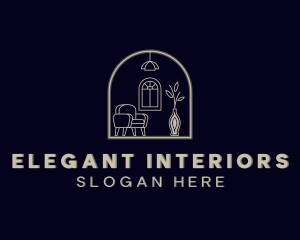 Interior Design Furniture Decor logo design