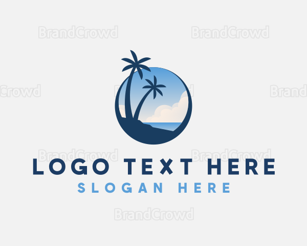 Beach Destination Island Resort Logo