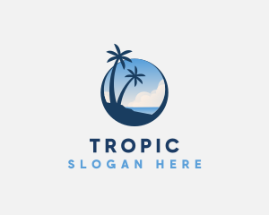 Beach Destination Island Resort logo design