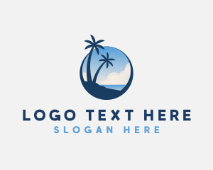 Coast - Beach Destination Island Resort logo design