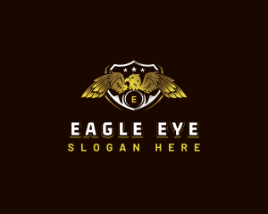 Eagle Wings Shield logo design