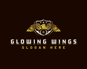 Eagle Wings Shield logo design