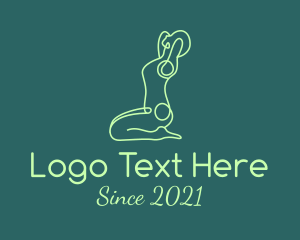 Chakra - Green Yoga Stretch logo design