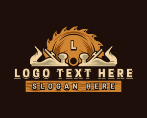 Wood Planer - Wood Craft Tools logo design