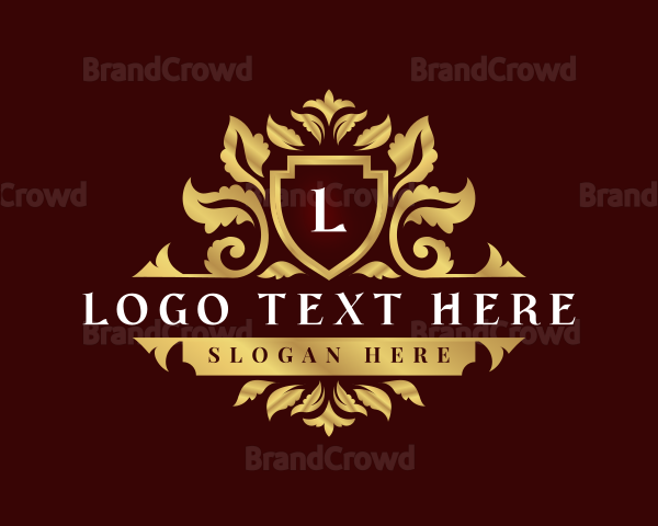Premium Shield Flourish Logo