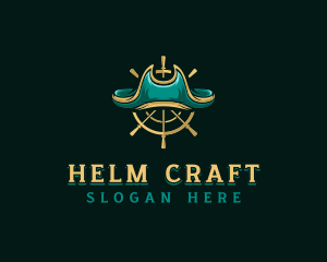 Helm - Pirate Captain Hat logo design