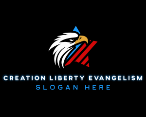 Patriotic Eagle Star logo design