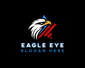 Patriotic Eagle Star logo design