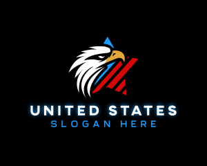 Patriotic Eagle Star logo design