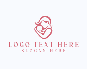 Family Planning - Breastfeeding Mother Baby logo design