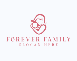 Adoption - Breastfeeding Mother Baby logo design