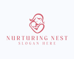 Mother - Breastfeeding Mother Baby logo design