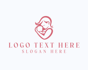 Fertility - Breastfeeding Mother Baby logo design