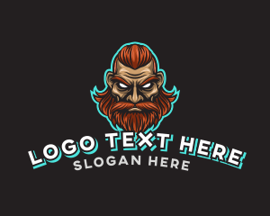 Viking - Beard Viking Man Gaming logo design