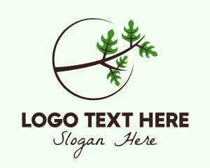 Green - Eco Forest Branch logo design
