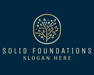 Gold Tree Branch Logo