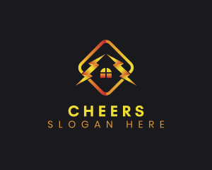 Electricity - Residential Home Electricity logo design