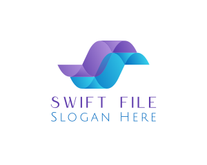 File - Wave Technology Letter S logo design