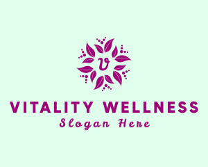 Organic Wellness Leaf logo design